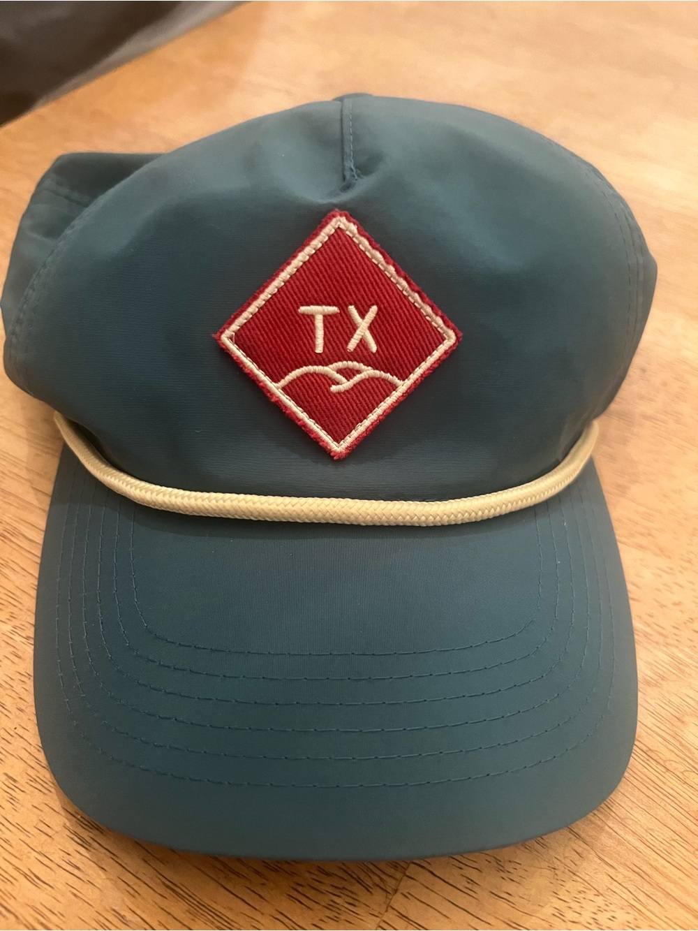 TX Guadalupe hill country provisions Rope-Trim Men's Cap - Teal excellent